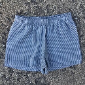 🚀SOLD ON INSTA🚀 Chance Julia Leach Sweden Stripe Linen Shorts - Jungmaven